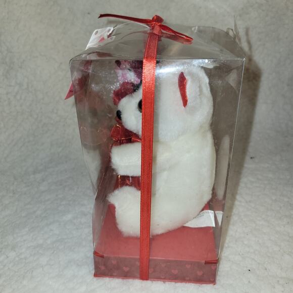 Vintage 1980s Fiber Optic Plush Bear Rose Bouquet Musical Music Gift Box Lights - Picture 6 of 8
